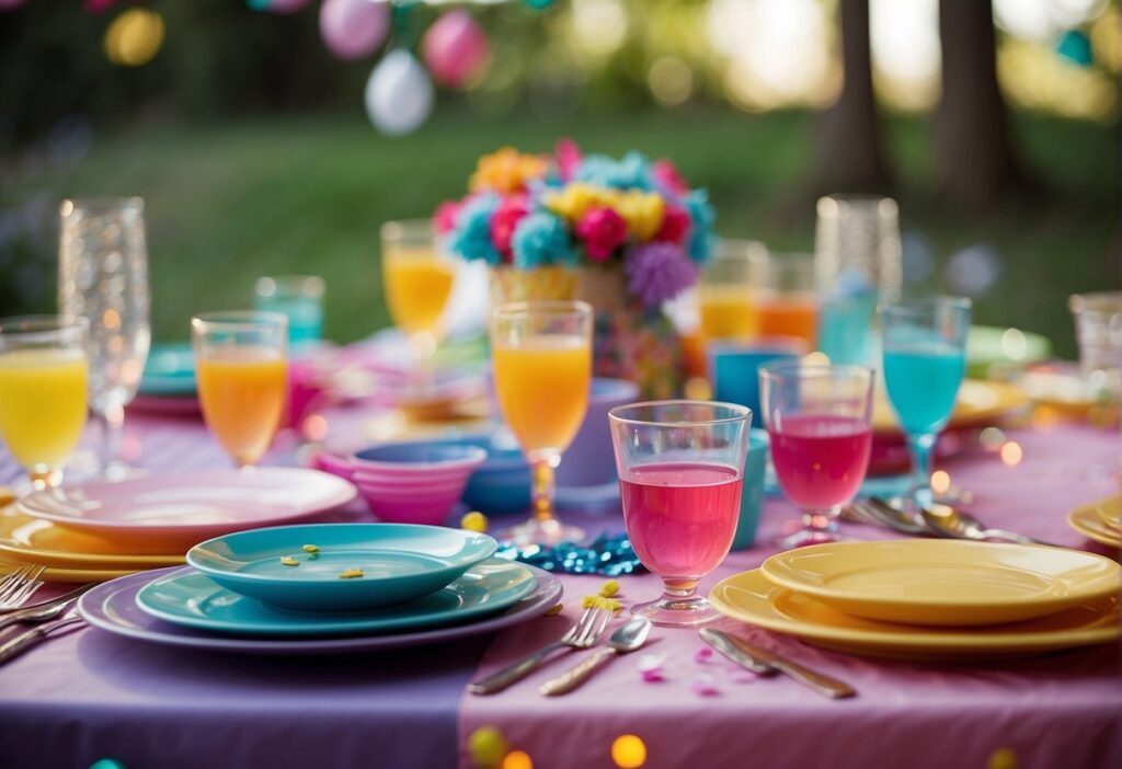 Como decorar mesa de plástico para festa